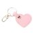 LLAVERO DE PIEL CORAZON ROSADO
