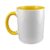 JJ17 Taza Blanca y Amarillo Con Caja